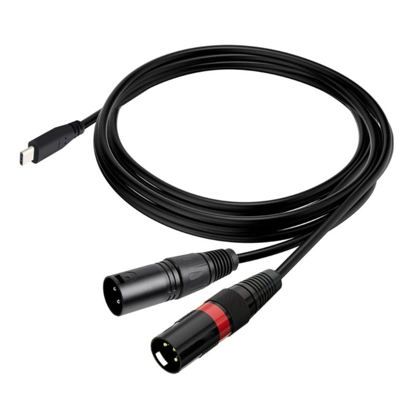 

USB C To 2XLR Stereo Cord Optimized For HiFi Audiory Transmission With Durability Type C Auditory Cord 1