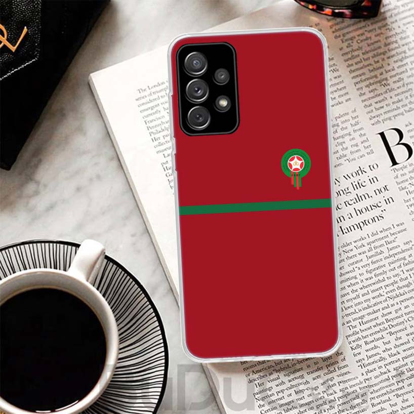 Morocco Flag Phone Case For Samsung Galaxy A15 A14 A54 A13 A53 A12 A52S A55 A22 A23 A24 A32 A33 A34 A25 A35 A03S A04S A02S For S