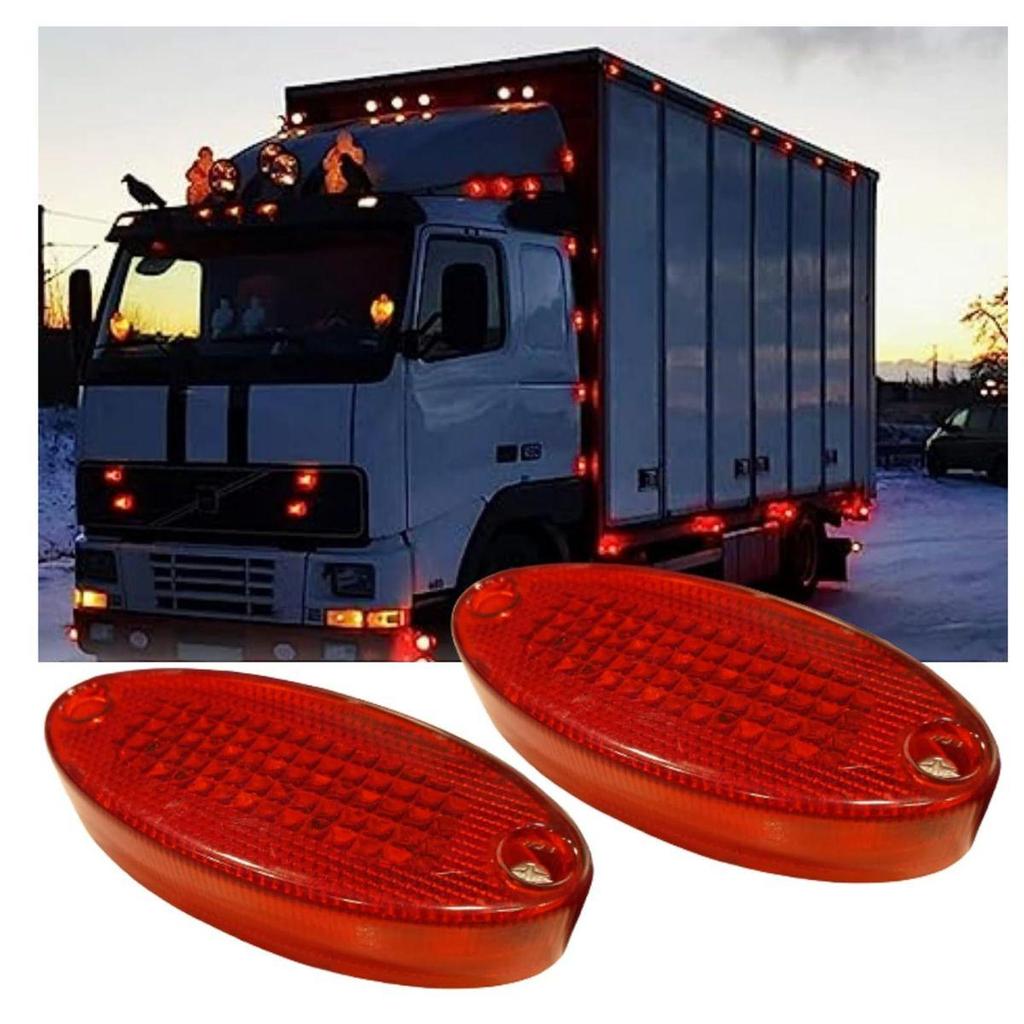 18PCS LED Marker Lights Trailer 24V Waterproof Red Chicken Side Marker Clearance Lights for Semi Trucks Freightliner Cargo – Universal Fit
