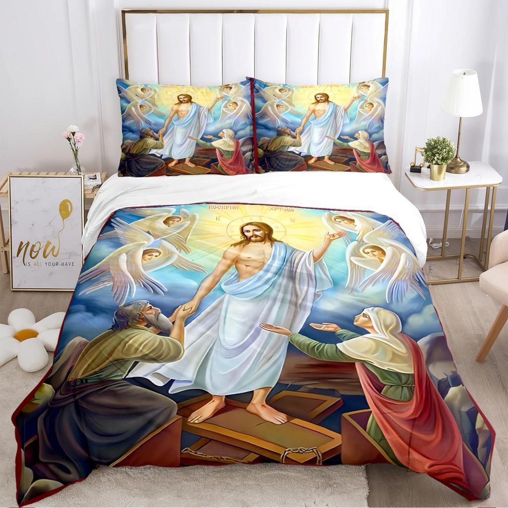 Kind Blesed Virgin MMary All Season Duvet Cover Comforter Bedding Collection Soft Quilt Cover And Pillowcases Singledoublequeenking