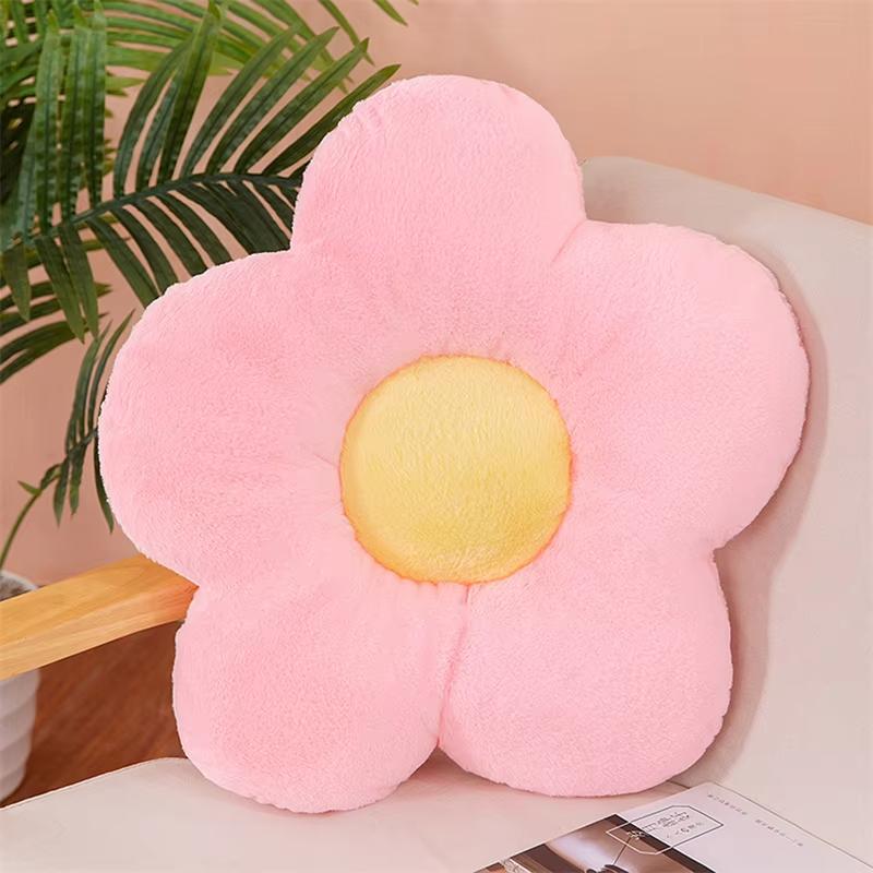 35cm Stuffed Five Petal Flower Cushion Girly Room Decor Sunflower Pillow Bay Window Pink Flower Sit Bedroom Seat Pillow