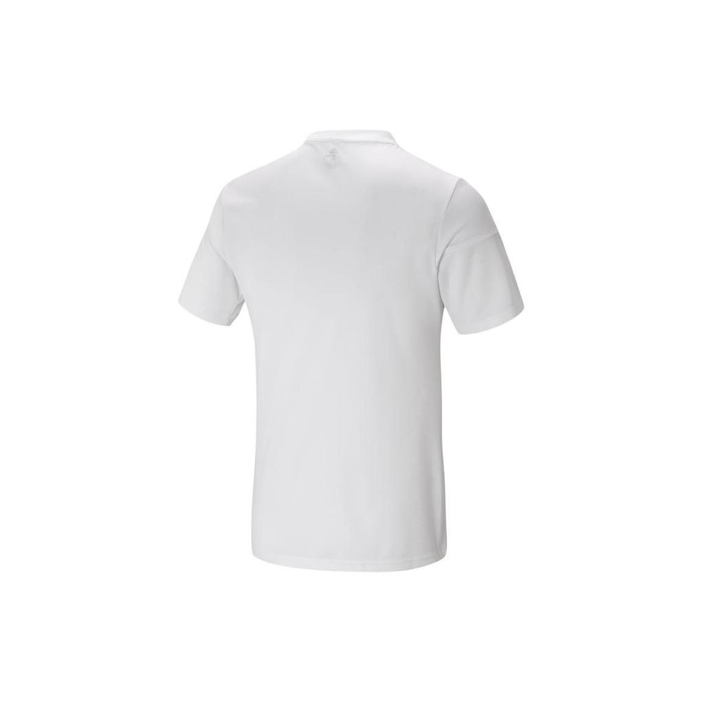 Adidas Round Neck Logo Print Straight Short Sleeve Regular T-Shirt Men Tops White BJ9176