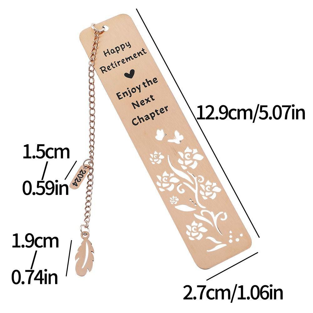 DIY Art Craft Engraved Bookmark Hanger School Stationery Book Clip Employee Gratitude Gift Office Supplies Retirement Bookmarks