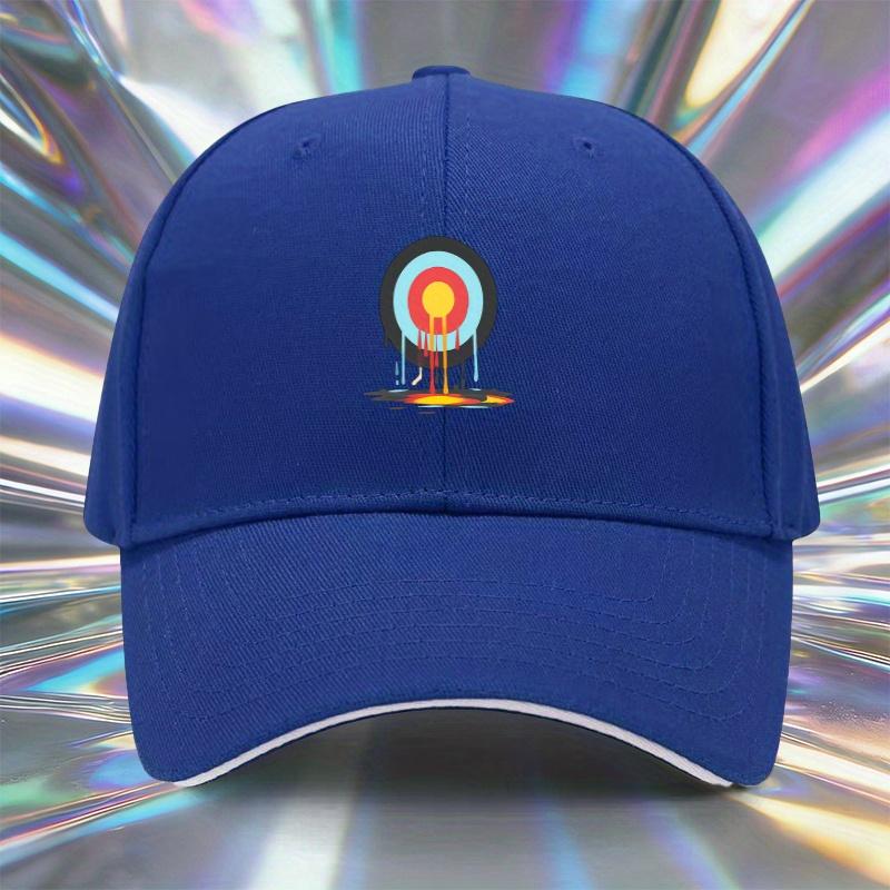 Melting Target Graphic Baseball Cap Polyester Adjustable Street Style Outdoor Adult Cap