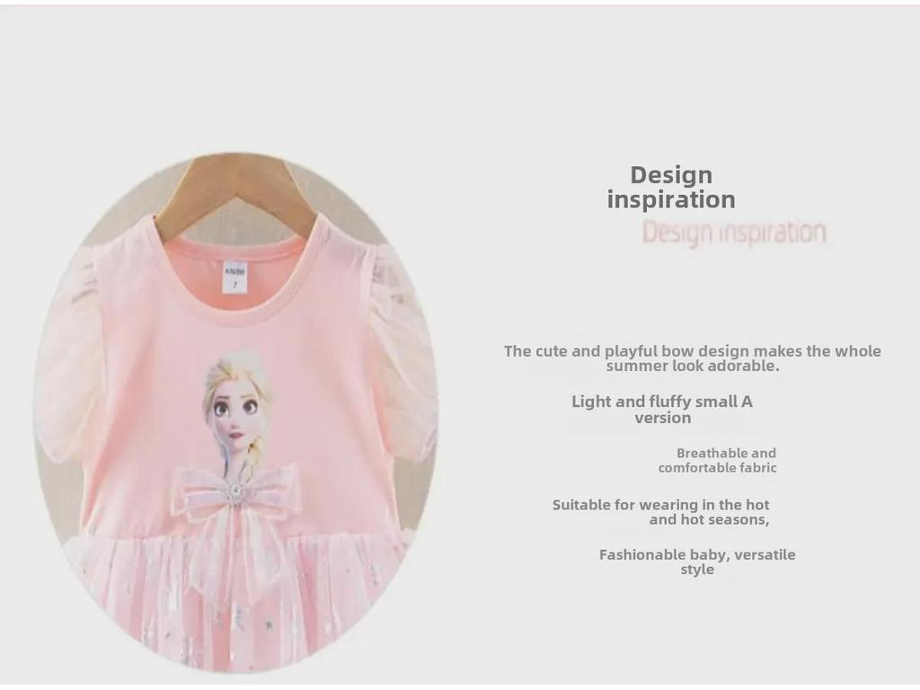 Elsa Princess Summer Dress: Frozen-inspired Tutu for Girls