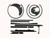 CUSTOM YOROI Custom Decal for 17 Calcutta Conquest BFS Baitcasting Reel SEAT.JP (Black, Left-Handed)