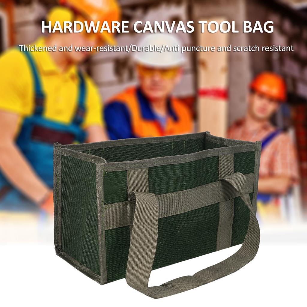 Large Thickened Wear-resistant Maintenance Tool Storage Bag Multifunctional Portable Tool Bag Large Capacity Bag Green 084-1