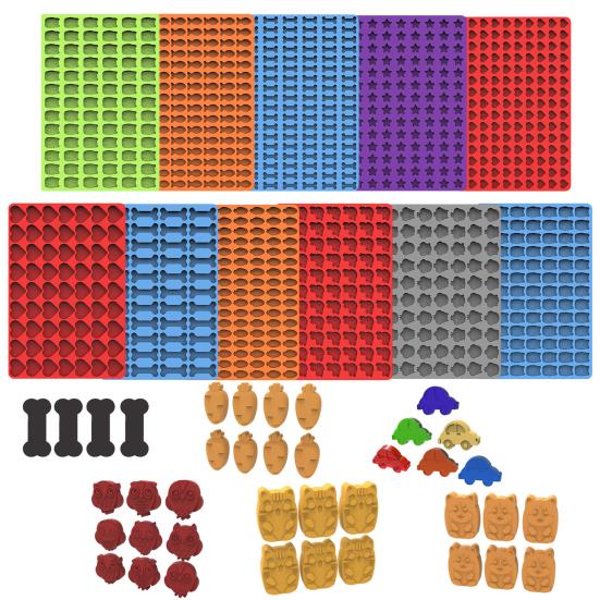 

Silicone Cookie Mold Cartoon Animal Star Love Heart Bone Tree Shape Food Grade Easy Release Fondant Chocolate Biscuit Candy Ice Cube Baking