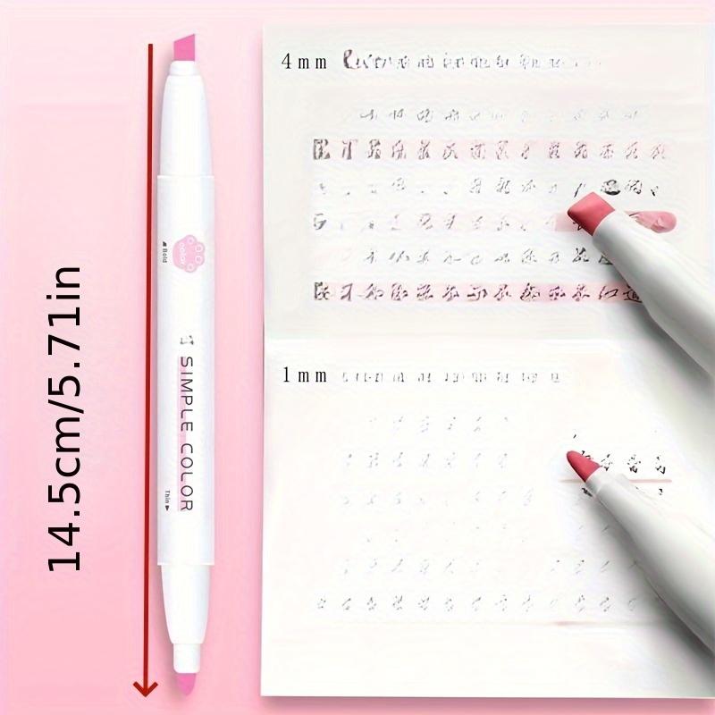 5 Colors Double Headed Highlighter Pen Set Fluorescent Drawing Markers Highlighters Pens Art Japanese Cute Pastel Stationery