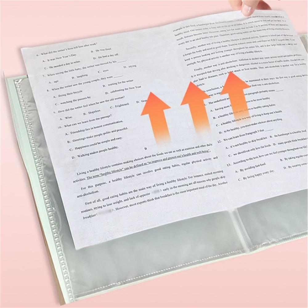 1pc 20/30/40 Pocket File Folder Picture Album Document Bag File Folder Art Work Collection Organizer Office Student Supplies