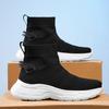 2025 Primavera e autunno nuove scarpe sportive casual in tessuto volante taglia grande high top traspiranti antiscivolo per coppia stivaletti alla caviglia 36-48
