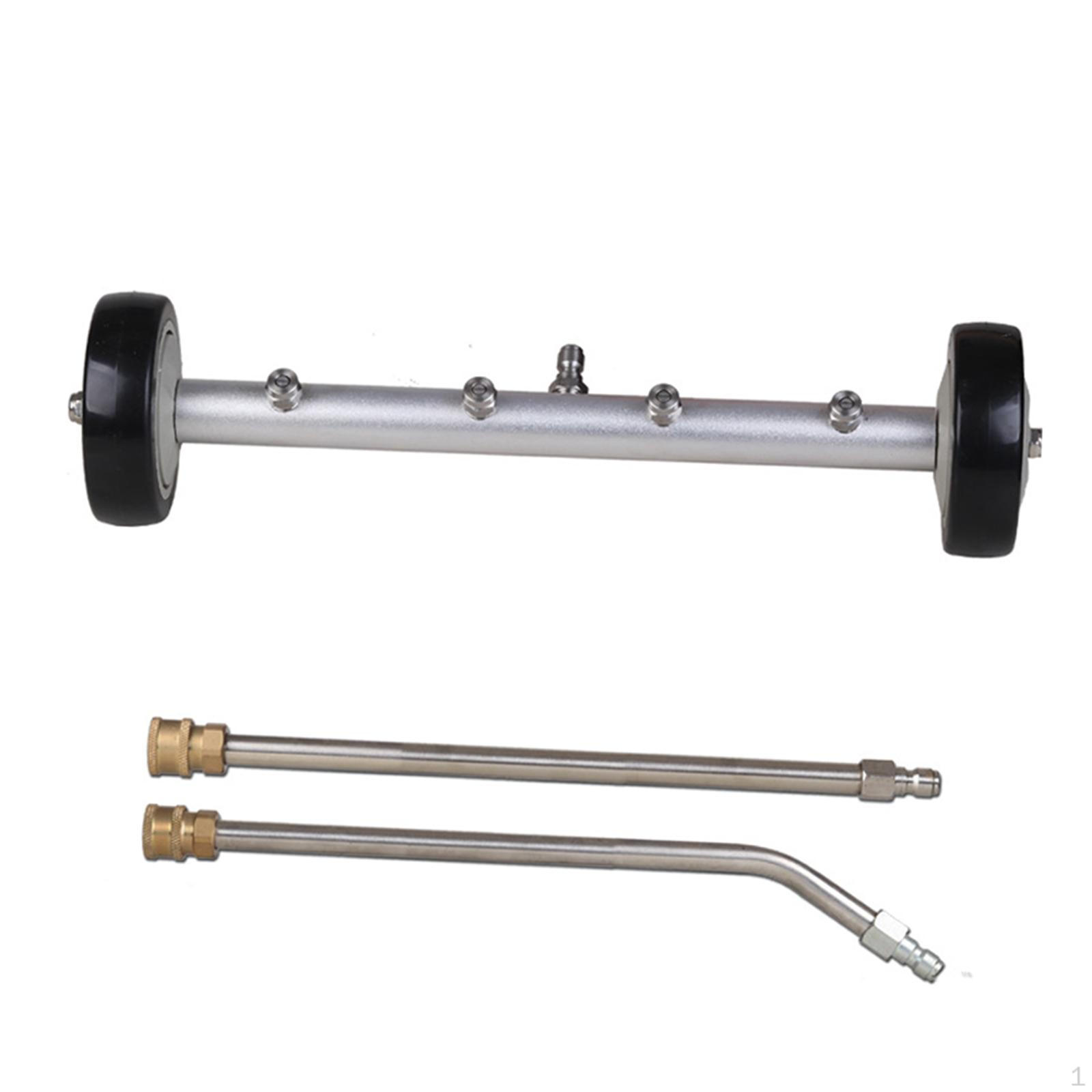 

Heavy-Duty Pressure Washer Undercarriage Attachment for Deep Cleaning With 2 Rods