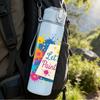 1PC Colorful Paint Splash Letter 750ml Color Plastic Sports Water Bottle Leakproof Flip Straw Lid For Sports Office Home Use