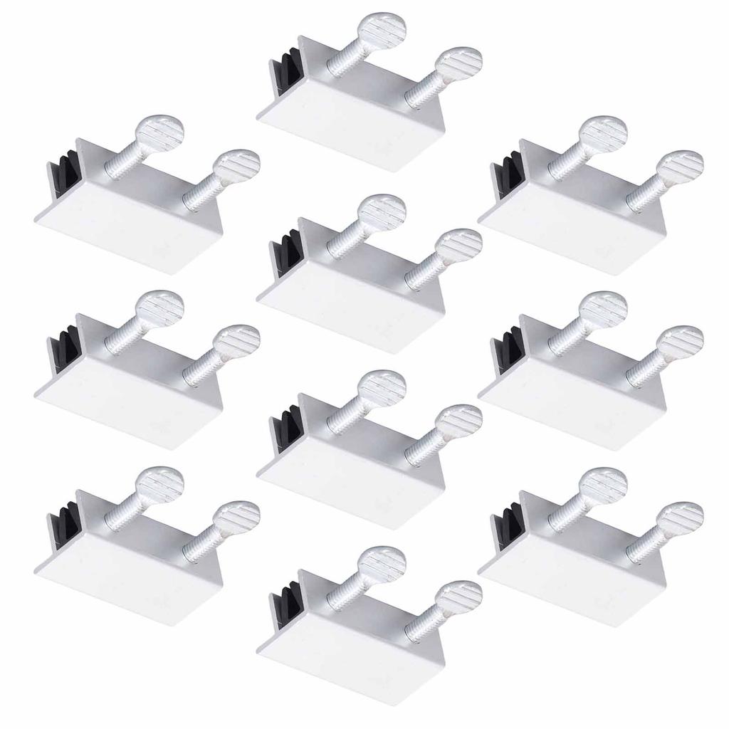 10 Stück Schiebefenstersicherungen Aluminiumlegierung Alterungsbeständig Verstellbarer Fensterstopper für Heimsicherheit