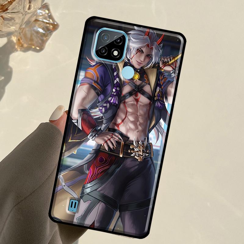 Genshin Impact Arataki Itto For Realme C67 C75 C61 C55 C53 C51 C21Y C25S GT 6 6T 5 GT7 Pro 10 11 12 13 14 Pro Plus Case