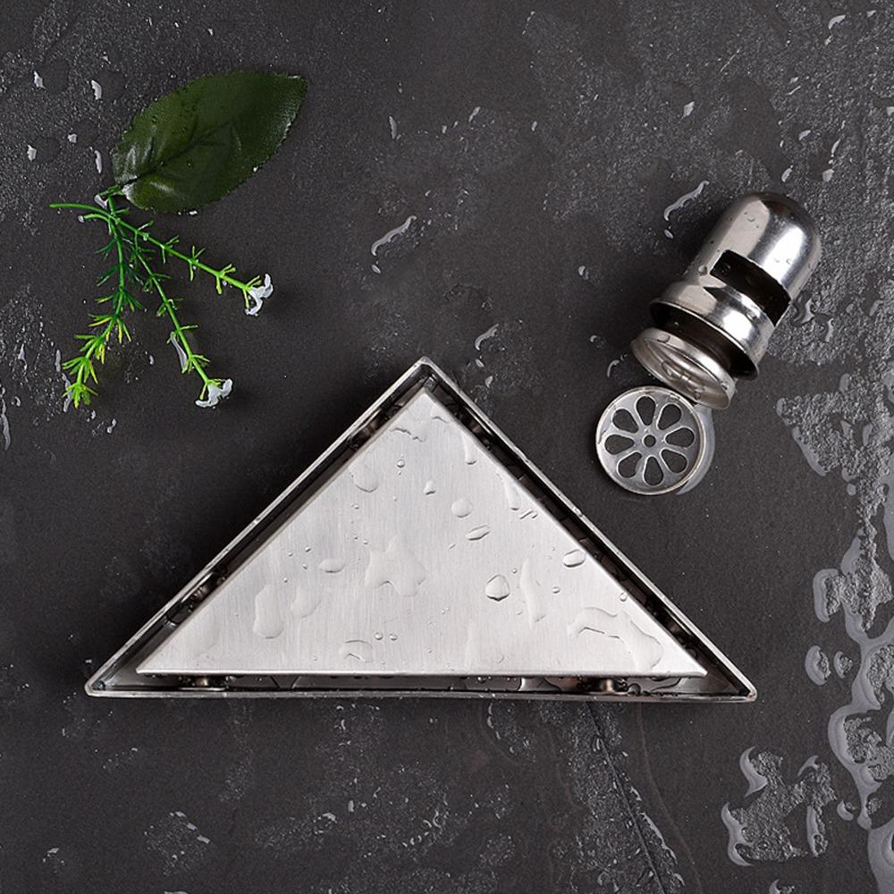 Triangular Corner Floor Drain 304 Stainless Steel Floor Drain Modern Floor Drain Set Garage