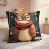 Winter Cartoon Animals Cute Cushion Cover Silky Short Plush Invisible Zipper Dustproof Sofa Pillow Case For Home Decor