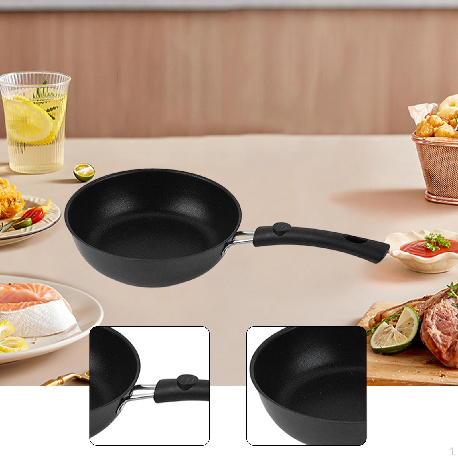 

Fry Pan Small Skillet Multipurpose with Heat Resistant Handle Egg Kitchen Cookware for Eggs 20cm