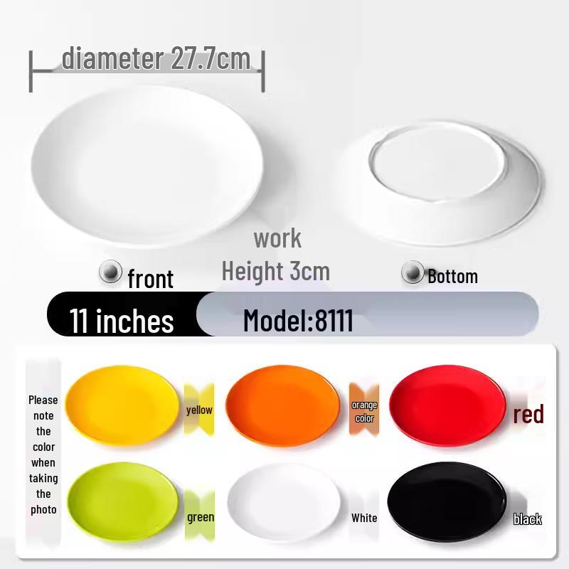 Tianyajing Melamine 11-inch Round Dinner Plates (10-pack)