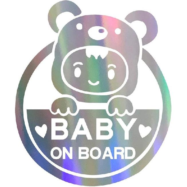 Baby on Board Sign for Car, Caution Decals Reflective Kids Safety Warning Sticker Marks for Driver, Heat Resistant, Long Lasting, Waterproof-Colorful