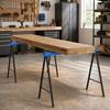 2-Piece set sawhorse, craftsman stand, load capacity up to 250 kg, metal, blue