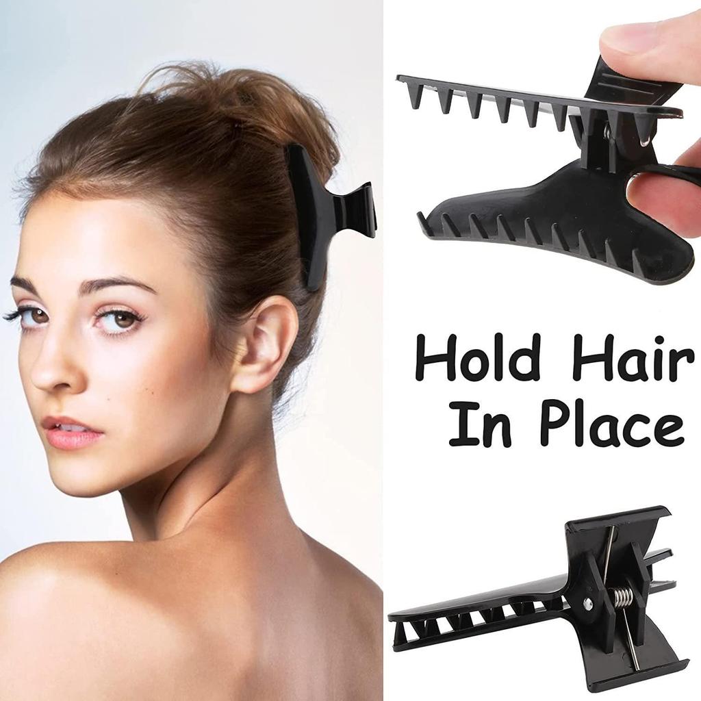 Cross-Border Hair Styling Tools: Small Butterfly Clips, Studio Updo & Sectioning Duckbill Clips, Black Claw Clips.