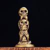 Mysterious Skull Brass Figurine Halloween Theme Decoration for Teas Table Bookshelf Brass Materials Ornament
