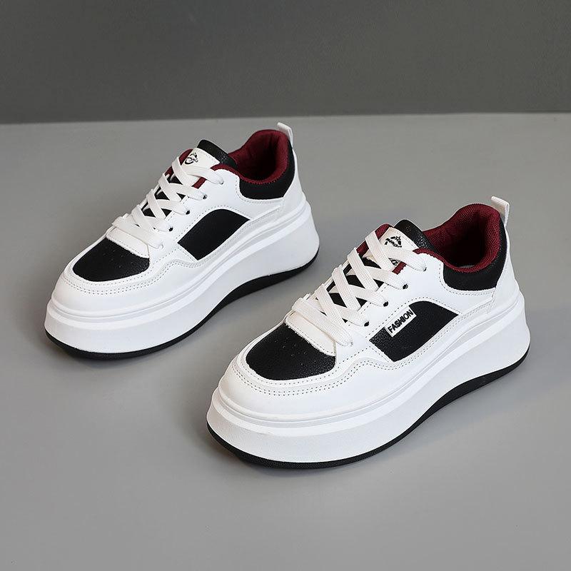 

2024 SHA19 Дышащие белые кроссовки на платформе, увеличивающие рост - Трендовые, износостойкие, на тонкой подошве для весны и осени 39 чёрный