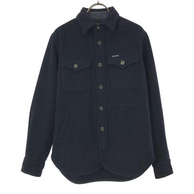 Made In Japan Wool Blend Shirt Jacket S Navy Men's Used