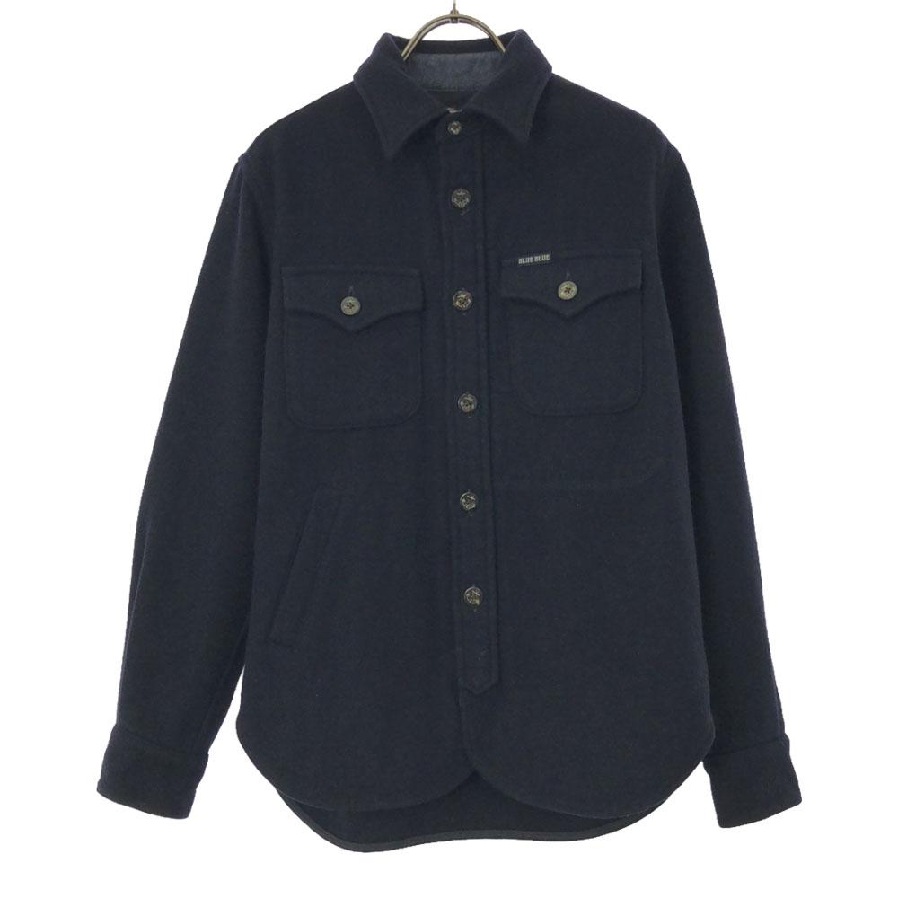 BLUE BLUE Made in Japan Wool Blend Shirt jacket S Navy Men's Used