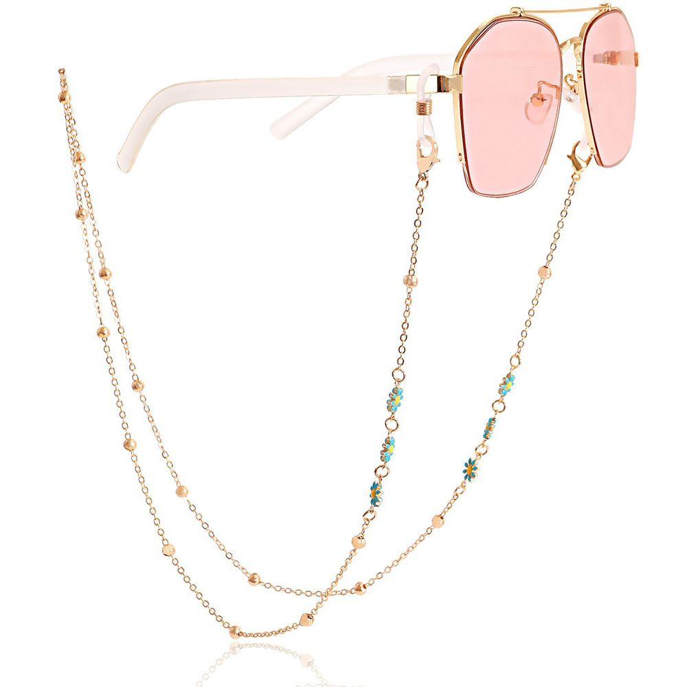 Vintage Fashion Colorful Flower Eyewear Accessories Sunglasses Chain Eyeglasses Lanyard Mask Chain