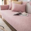 Double-Sided Cotton Washed Quilted Sofa Cushion Nordic Modern Simple Plain Embroidered Leather Sofa Cushion Towel