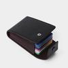 Stylish Multi-functional Cross-Grain Card Holder with Buckle for Coins and IDs