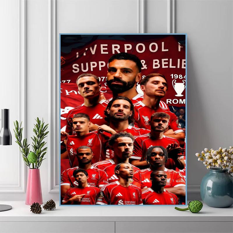 Liverpool FC poster 100% Round Full Drill 5D DIY Diamond Painting Embroidery Cross Stitch Rhinestone Décor