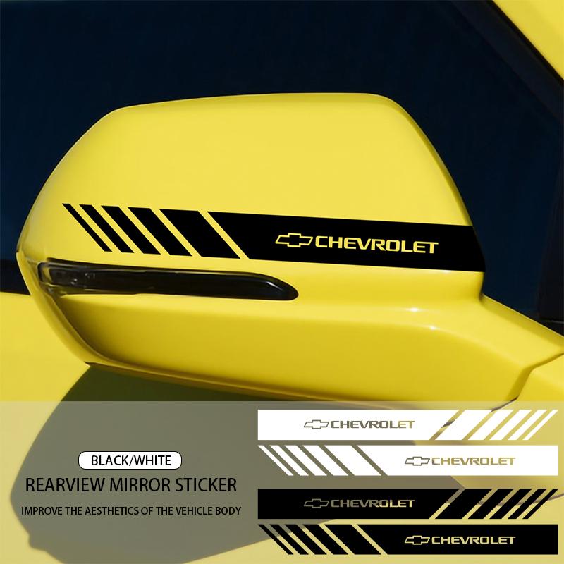 Miroir Rétroviseur Voiture Imperméable Réfléchissant PVC Autocollants Décoration DIY Pour Chevrolet Cruze Captiva Sonic Spark Trax Malibu Orlando