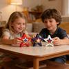 Wooden Star Decor Set Rustic Twine Bow Layered Design Freestanding Tabletop Home Ornament for Living Room Office