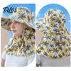 Outdoor Sports Headwear Sun Hat with Neck Flap & Face Shield, Foldable Wide Brim Summer Breathable Gardening Beach Hat, UV Protection Fishing Cap for