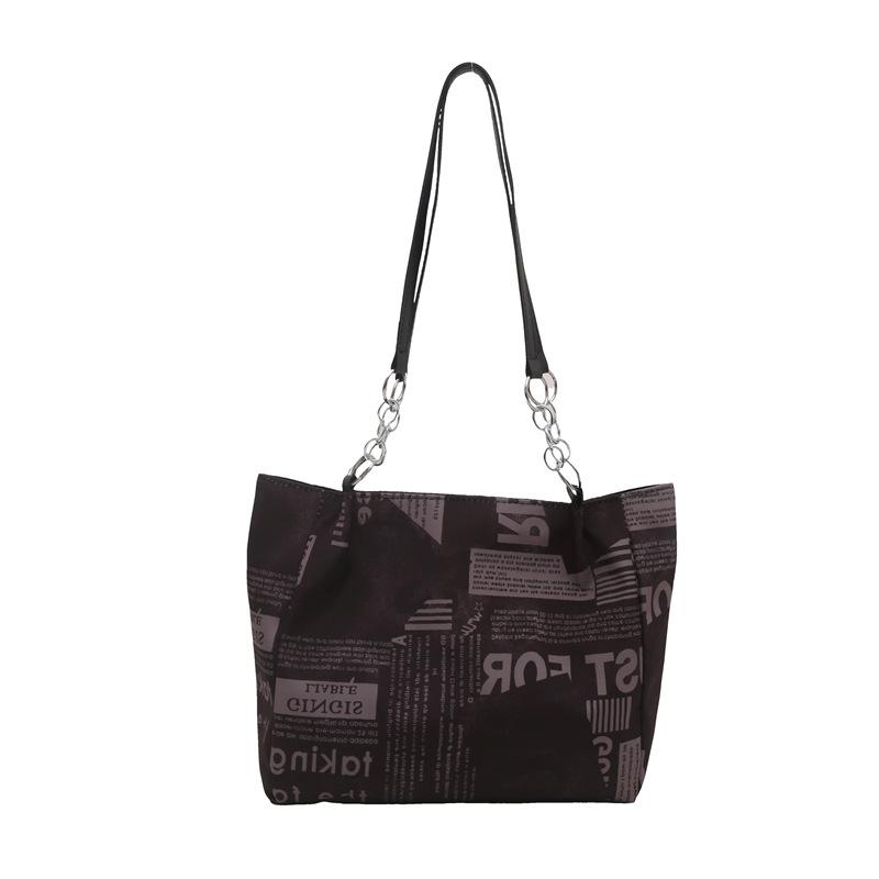 Fashion Trend Shoulder Bag Women's 2025 New Personalized Printing Large-capacity Tote Bag Simple Underarm Bag