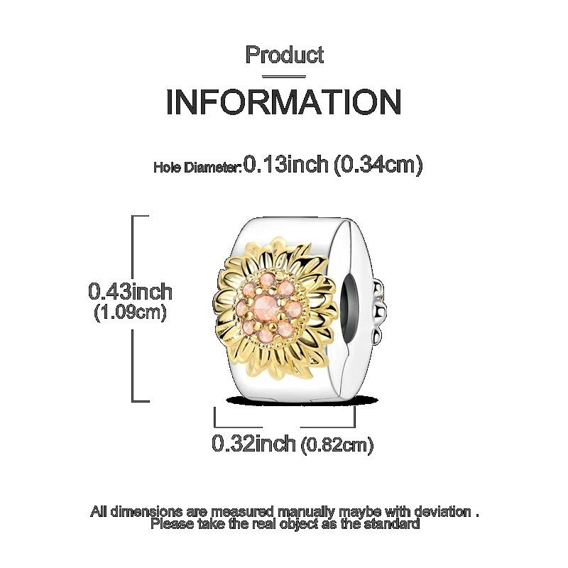 925 Silver Yellow Sunflower Bee Honey Pot Dangle Charms Pendant for DIY Bracelet Necklace Jewelry Making