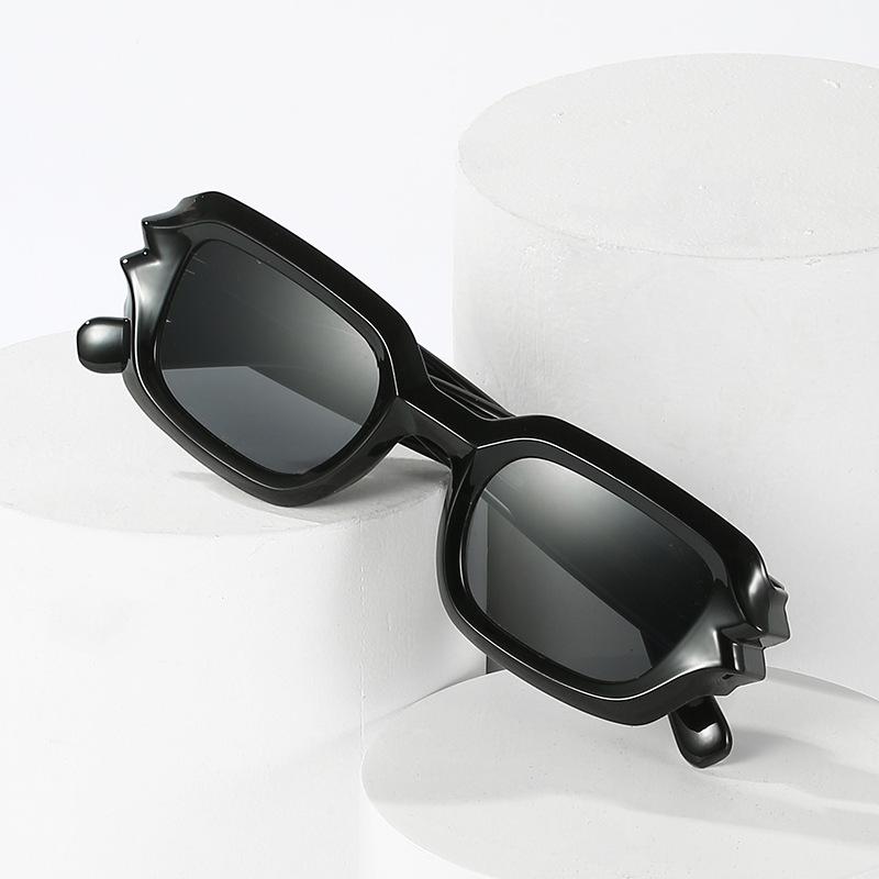 Box Sunglasses Cyberpunk Personality Sunglasses Corrugated Legs Hip Hop Sunglasses