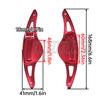 2PCS Car Shift Paddle Extender Aluminum Alloy Paddle Shifter For Hyundai Genesis G80 G330 2014-2019 Screw Fixed Steering Wheel Modification DecorCover