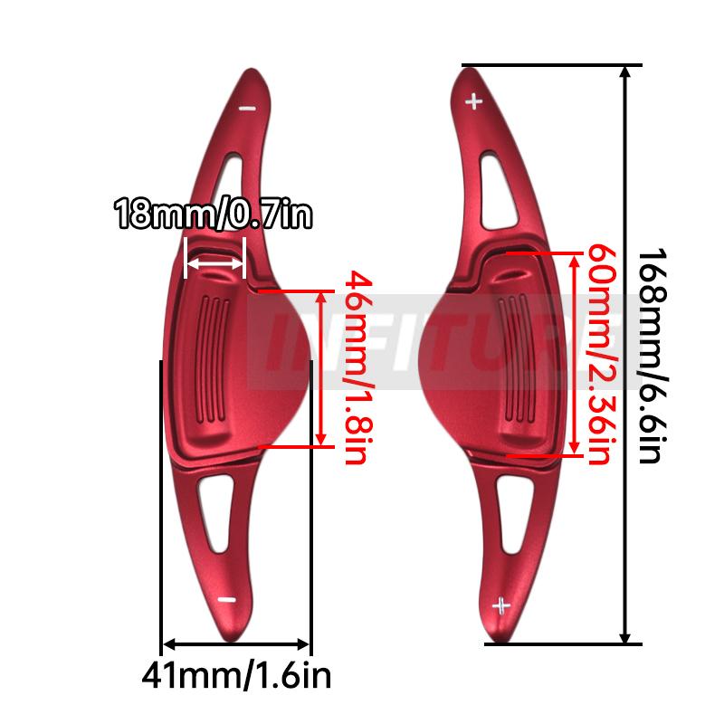 2PCS Car Shift Paddle Extender Aluminum Alloy Paddle Shifter For Hyundai Genesis G80 G330 2014-2019 Screw Fixed Steering Wheel Modification DecorCover
