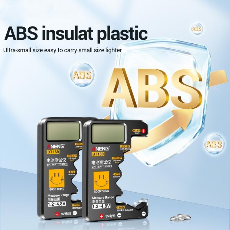 Battery Tester, Universal Battery Checkered Small Battery Testers for AAA AA C-D 9V 1.5V Button Cell Household Batteries