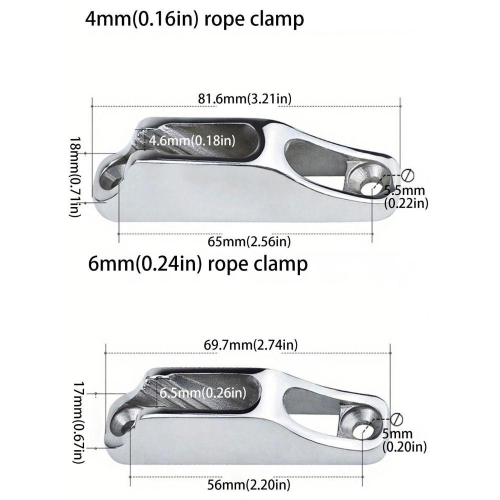 Mirror Polish Clam Cleat 316 Stainless Steel Marine Stainless Steel Cleat Boat Mooring Cleat Kayak