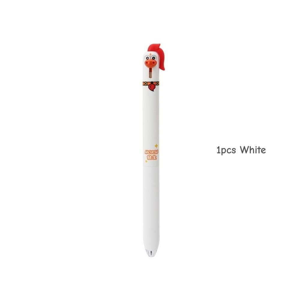 1/4pcs Creative Cartoon Horse Gel Pen 0.5mm ST Tip Ballpoint Quick Dry Ink Smooth Writing Pen for Daily Study & Office