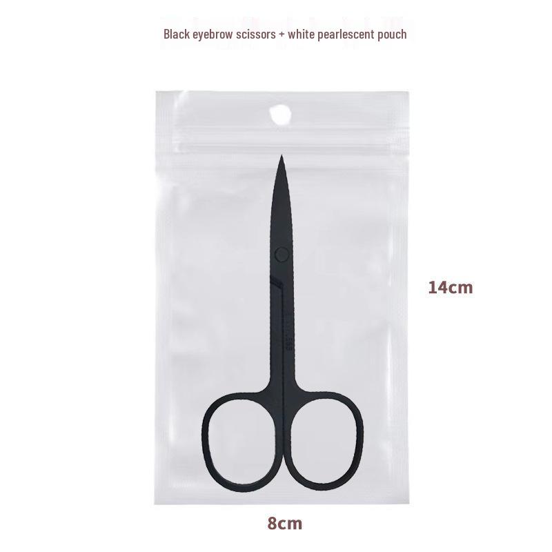 In-Stock Sharp A-Type Eyebrow and Nose Hair Scissors - Stainless Steel Makeup Tool with Pointed Tips