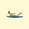1:64 Surfing Figure Micro Landscape Beach Surfer Small Figurine Diorama for Sand