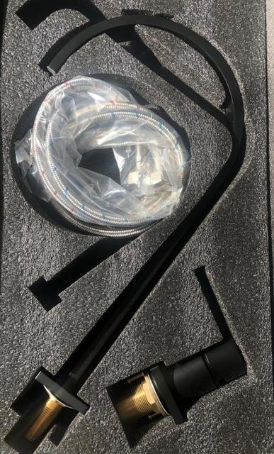 Basin faucet Bathroom super long pipe two holes Rose Gold Widespread bathroom faucet sink tap 360 rotating widespread basin Tap