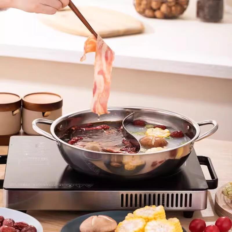 Ru Han Thickened Stainless Steel Induction Yuan Yang Hotpot
