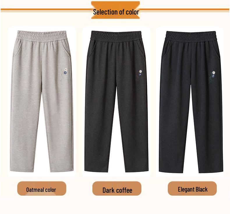 Fashionable Elastic Waist Pants for Women Aged 40-60 - Simple Style, Perfect for Moms, 2026